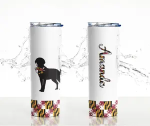 Maryland Crab with Chesapeake Bay Retriever, Personalized Tumbler