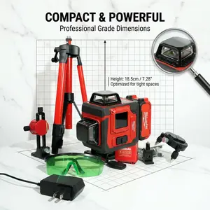 Milwaukee 16 Line Cross Line Laser  Kit， Heavy-Duty Wall Mount Tool Holder, level kit