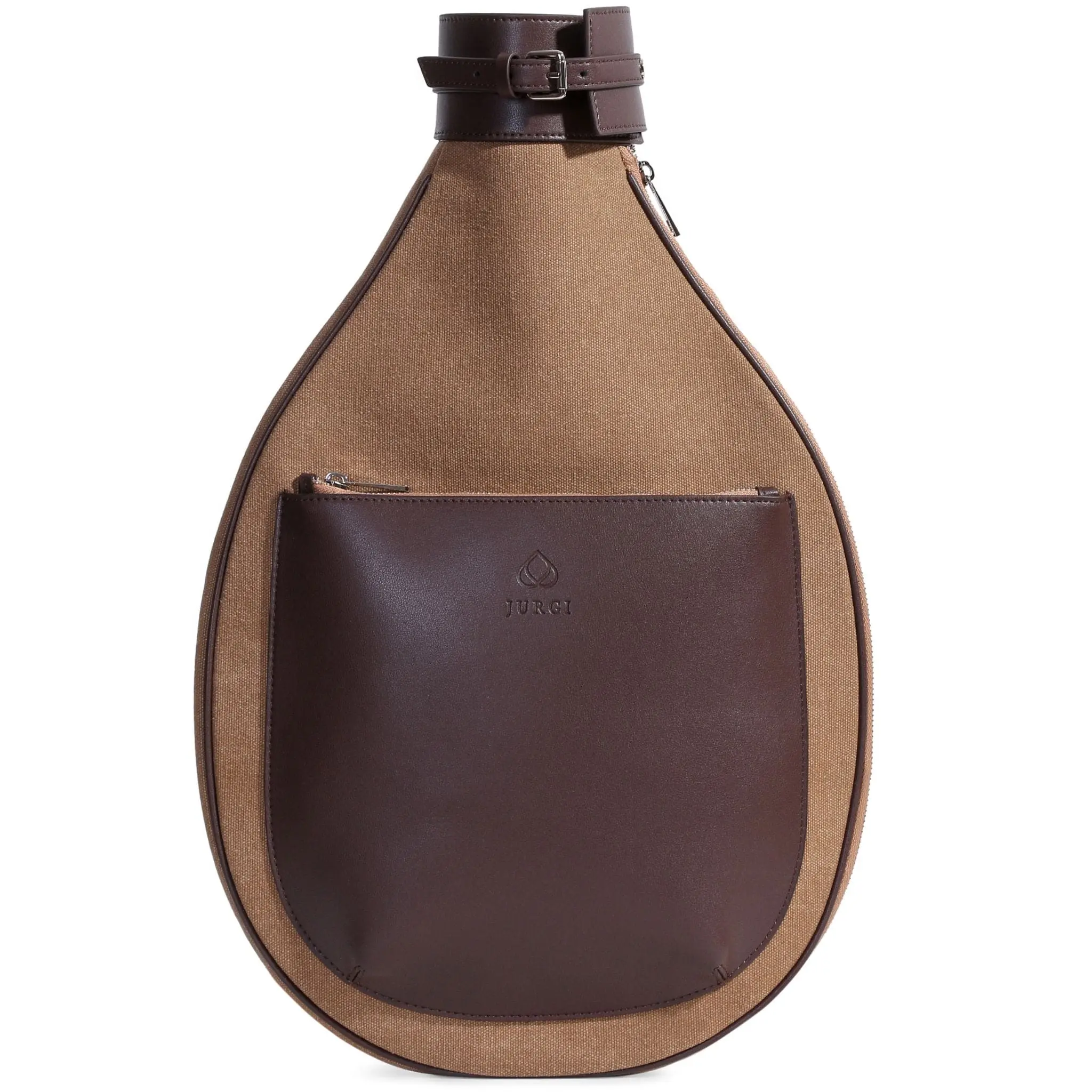 Tennis Racket Backpack - Brown Canvas & Leather