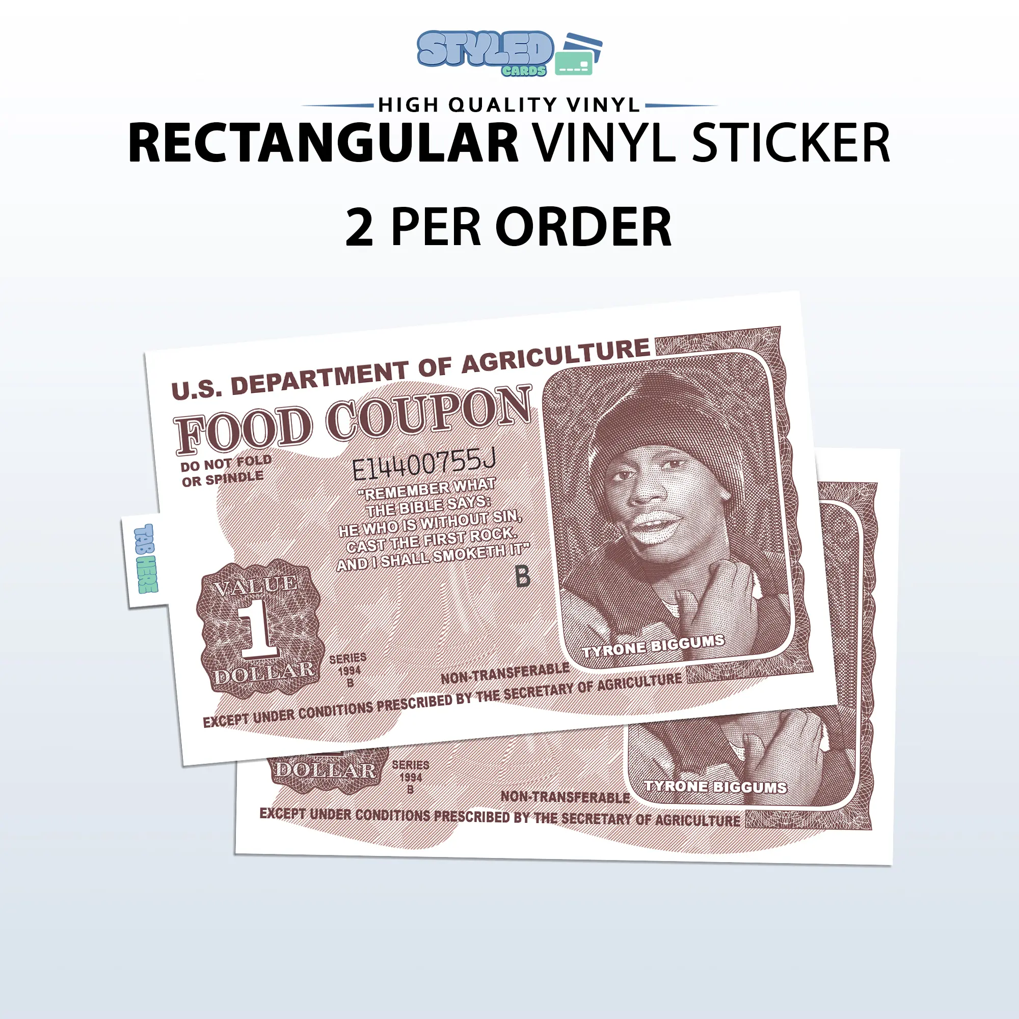 funny tyrone biggums rectangle vinyl sticker funny tyrone biggums rectangle vinyl sticker