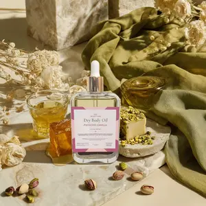 Pistachio Vanilla Dry Body Oil | Gourmand Pistachio Body Oil | Fast-Absorbing Luxury Glow Oil