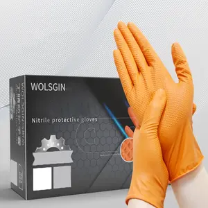 Thick Nitrile Rubber Gloves 50 Pack, 8 Mil Thick Durable Non-Latex with Diamond Pattern Grip, Ideal for Cleaning and Pet Bathing