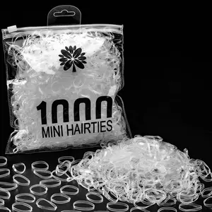 1000 count Hair Rubber Bands(clear)