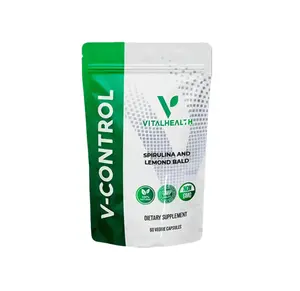 V-Control Vitalhealth Capsules with Spirulina Acerola Lemon Balm Mexican Hawthorn & Prickly Pear for Metabolism Support & Satiety