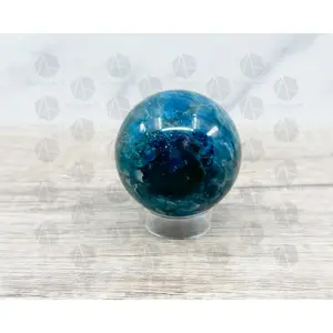 Blue Apatite Sphere – 2.25-Inch, 300g Crystal Ball for Clarity and Focus