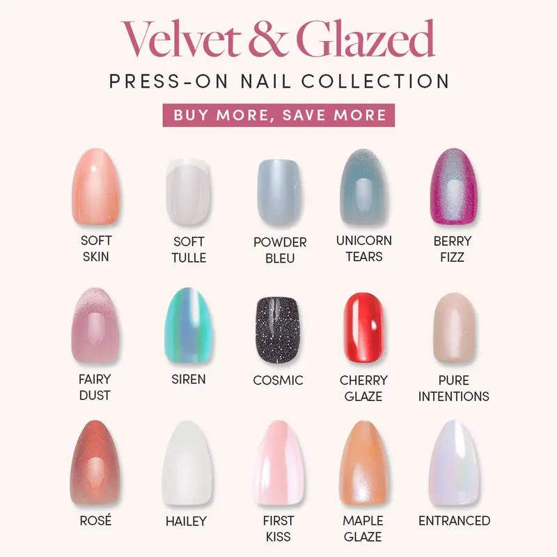 Glamnetic Velvet & Glazed Press-On Nail Collection