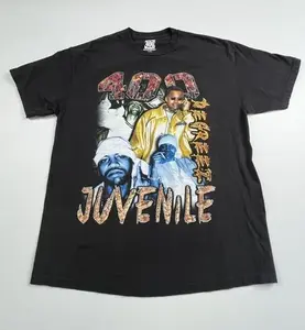 Juvenile Shirt Mens XL Black 400 Degreez 25th Anniversary Graphic Tee Hip Hop