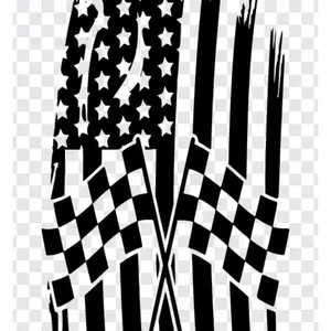 American racing car or truck decal
