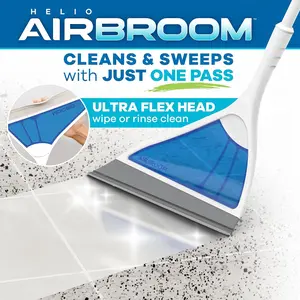 Lightweight Silicone Air Broom for All Floors, Pet Hair Remover with Built-In Squeegee, Multi-Surface Indoor Cleaning Tool for Hardwood Tile Laminate and Carpet