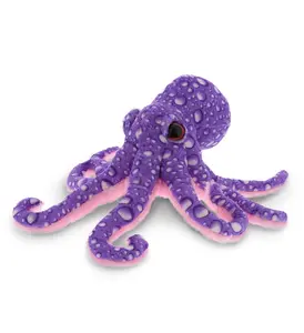 DOLLIBU 12" Purple Soft Stuffed Polyester Realistic Octopus Sea Creature Toy for Kids