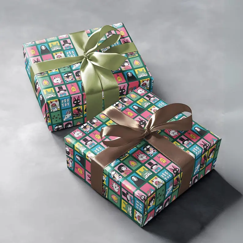 Studio Ghibli Inspired Gift Wrap, Anime Wrapping Paper