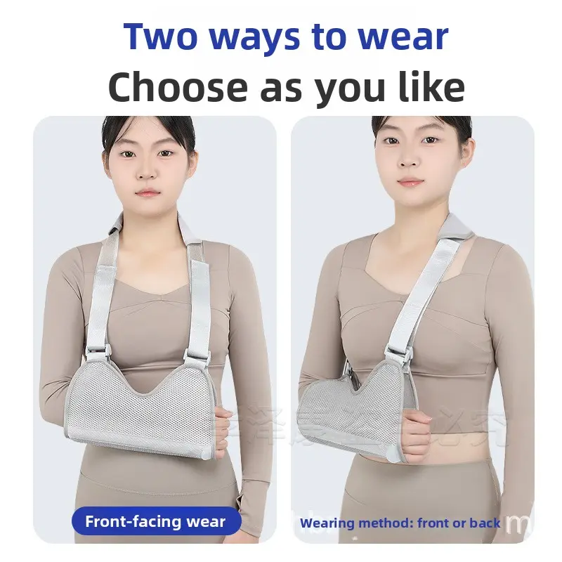 Adjustable Breathable Mesh Arm Sling with Padded Strap, Ergonomic Shoulder Immobilizer for Cooling Comfort, Post-Op & Broken Arm Recovery, Sensitive Skin, Lightweight, Pain Reduction, Neck Support, Machine Washable, Hook & Loop, Washable Fabric, Healthcar
