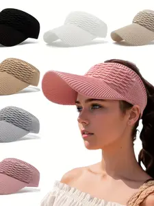 Sun Protection Visor Hat for Women | Breathable Knit | UV Protection | Sport Golf Beach Cap | Solar Fishing Hat