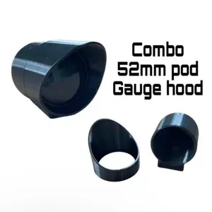 Universal 52mm Single Gauge Pod & Hood Mount Dash - Pillar - Column