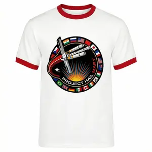 Mission Patch Ringer Tee Ryland Grace Sci-Fi Movie Fan Gift Space Shirt Andy Weir