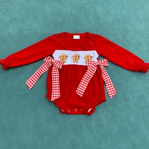 Christmas Gingerbread Toddle Baby Girl Romper