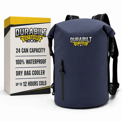 Waterproof Cooler Roll Top Backpack Sack, Heavy-Duty Soft Insulated Bag Doubles as Dry Bag