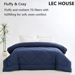 LEC HOUSE  Comforter Duvet Insert - Quilted Comforters Four Sizes, All Season Duvet, GentleSoft Down Alternative Bedding Blanket, Gifts for Women/Men