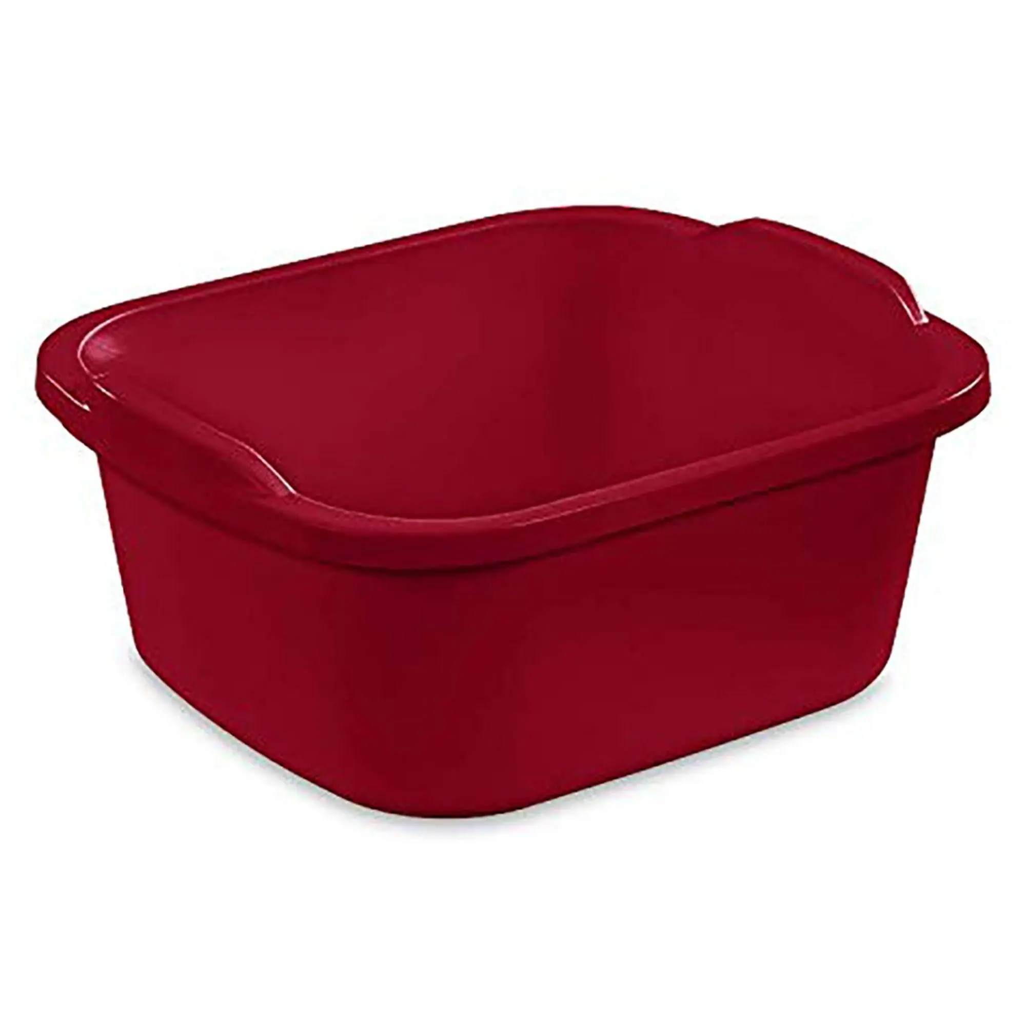 Sterilite Large Multi Function Home 12 Qt Sink Dish Washing Pan, Red (32 Pack)