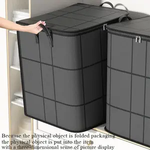 Portable non-woven storage bag, foldable, large capacity, perfect for organizing laundry and blankets,Durable, Space Saver Bags