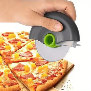 Pizza Cutter Wheel, 1 Count Pizza Slicer with Cover, Round Pizza Cutter, Baking Utensils for Home Kitchen, Kitchen Cooking Accessories