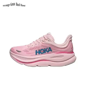 Thick Cushion Shock Absorb Mesh Running Shoes Soft Pink Breathable Non Slip Trainers for Women Long Distance Jogging Marathon Workout