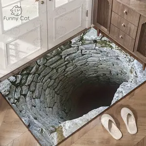 3D Stereo Vision Crystal Velvet Bath Mat, Durable Anti-Slip Floor Pad, Stain Resistant, Wear-Resistant, Soft Bathroom Mat, Bathroom Rug