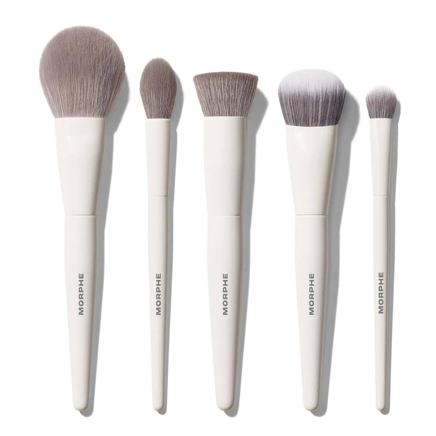Morphe Portrait Mode 5 Piece Makeup Brush Set - Professional Makeup Brushes for Foundation, Concealer, Powder, Bronzer - Expertly Engineered Face Brush Kit for Smooth, Streak-Free Application