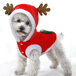 Soft & Comfy Xmas Pet Clothes 🐱 🐶 |   Reindeer Hoodie for Dogs & Cats, TikTok Viral Holiday Outfit
