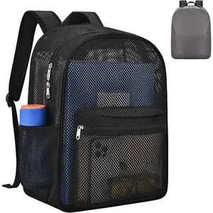 2025 Heavy Duty Semi-Transparent Mesh Backpack,See Through College Student Backpack outdoor sport