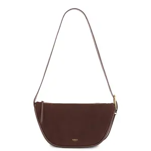 Sancia The Osimo Shoulder Bag in Cocoa Suede