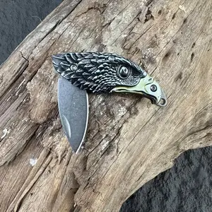 3D Eagle Design Pocket Knife, 1 Count Stainless Steel Keychain Knife, Compact EDC Keychain Knife, Outdoor Survival Knife, Tactical Knives, Mini Knife for Men & Women, Stainless Steel Knives