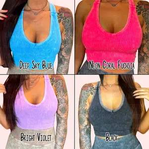 The Katrina Acid Washed Racerback Tank