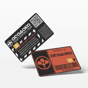 Arasaka Cyberpunk Themed Cosplay 2077 Style Credit Card Skins for De IT Credit EBT with QR Code and Property Label Design