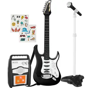 Best Choice Products Kids Electric Musical Guitar Toy Play Set w/ 6 Demo Songs, Whammy Bar, Microphone, Amp, AUX Best Choice Products Kids Electric Musical Guitar Toy Play Set w/ 6 Demo Songs, Whammy Bar, Microphone, Amp, AUX