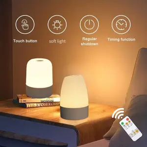 Modern LED Touch Bedside Night Light with 3 Color Modes, USB Powered, Adjustable Brightness, Light Dimmable, Perfect for Bedroom & Living Room Use