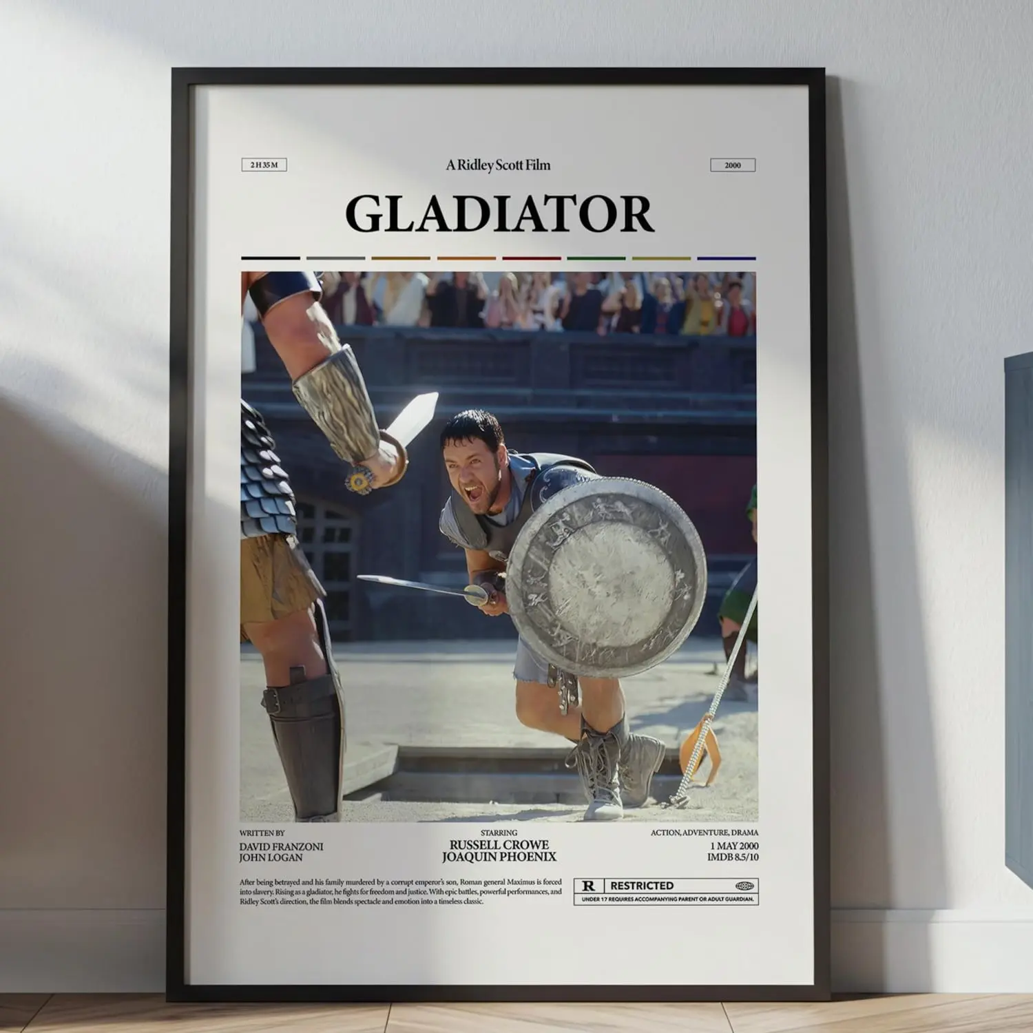 Gladiator Poster, Russell Crowe Poster, Ridley Scott Film Gladiator Print, Joaquin Phoenix Film Poster, Cult Movie Wall Decor Idea