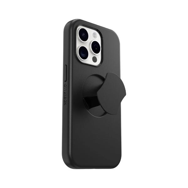 OtterBox Ottergrip Symmetry Series iPhone 15 Pro Case Black with Built-in Grip & MagSafe Compatibility for Seamless Handling