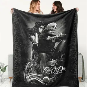 Luxury Royal Blanket for Motorcycle Riders, Soft Comfortable Bedding Accessories, Perfect Gift for Bike Enthusiasts, Size 60x80 Inches