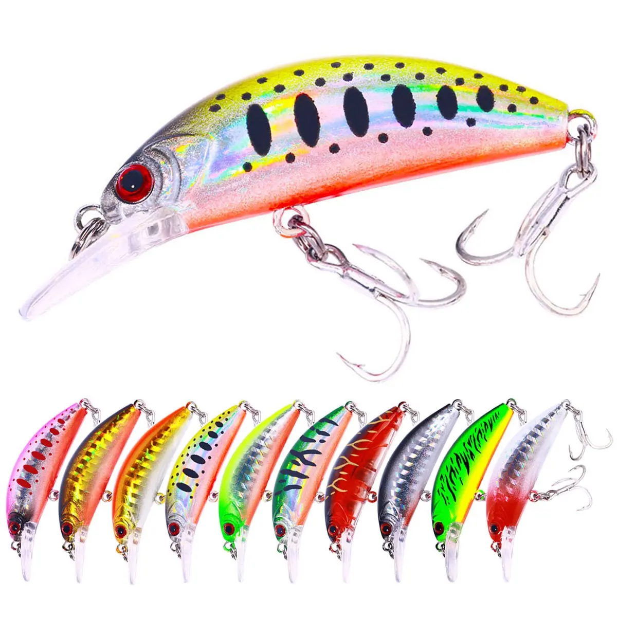 Lure Baits, Minnow Lures, Sinkable Minnows, Laser Minnows, Slow Sinking, Long Casting, Freshwater & Saltwater, Beginner Friendly, 2026 New Model