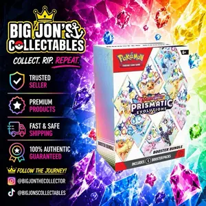 Pokemon TCG Prismatic Evolution Booster Bundle - 6 Booster Packs, Collect, Rip, Repeat, Trusted Seller, Premium Products, Fast & Safe Shipping, 100% Authentic Guaranteed