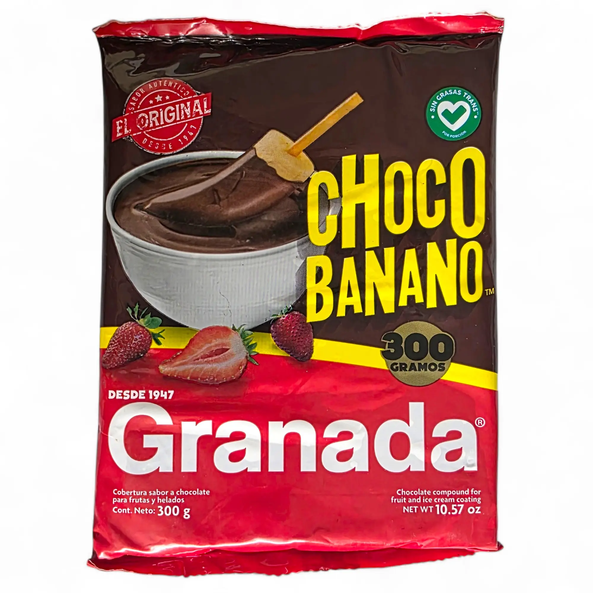 Choco Banano Granada 300g Chocolate Compound , Ideal for Fruit and Ice Cream Coating