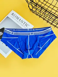 1pc Men's Solid Triangle Briefs Breathable Comfortable Home Gym Workout Wear