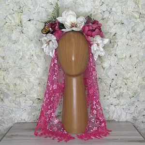 Day of the Dead  Headband - Veil Magnolias