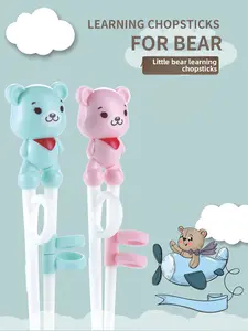 New Learning Chopsticks Children's Tableware Baby Training Infant Practice Feeding Auxiliary Food Chopsticks Correct Correction Cartoon