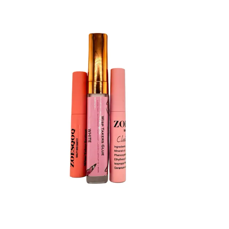(FULL SIZE TRIO) Lashes 5ML WHITE Adhesive + 3ML Sealant + Remover