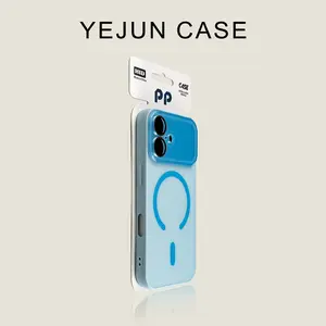 2026 New Luxury AG Frosted Skin-Friendly Magnetic Phone Case with Large View Window & Lens Protector for iPhone 17 Pro Max 17 16 Pro Max 16 15 Pro Max 15 14 Pro Max 14 13 Pro Max 13 12 Pro Max 12, Strong MagSafe Compatible, Shockproof Anti-Drop Anti-Scra