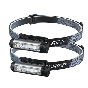 2Packs Magnetic Headlamp Rechargeable, Super Bright High Lumens LED Head Light, 8 Modes IPX5 Waterproof Lightweight Headlamp with USB Charging & Adjustable Headband for Camping, Running, Fishing, Mechanic, DIY, Hard Hat Work