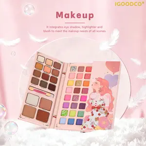 IGOODCO  (Model: IG29611)eye shadow plate flash matte glitter powder sequins makeup palette stage color mixing makeup book