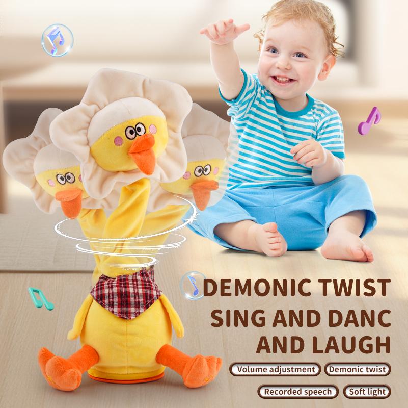 Dancing Talking  Animal Toys - Electronic Rattle for Kids - Repeat Mimicking - Musical Sensory Plush Toy - Easter Gift,  Ideal Gift for Children's Day Birthday ，Baby Toy Gift for Girls and Boys
